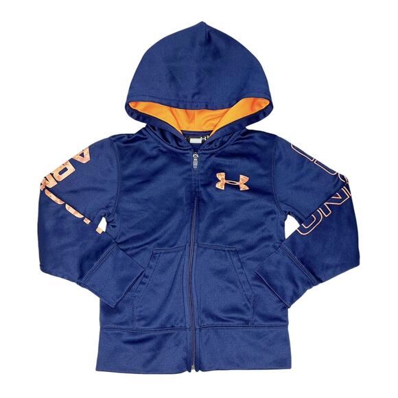 Under Armour Zip Up Hooded Sweatshirt Size 4 - Picture 1 of 7